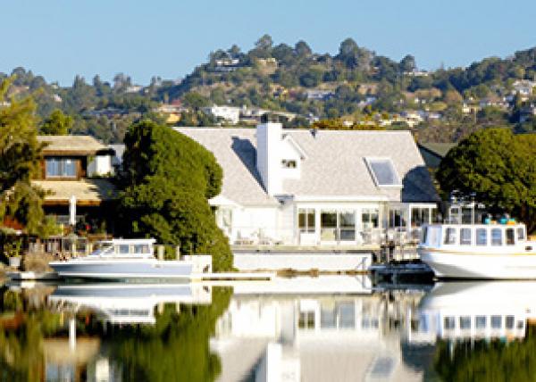 Nestled between the hills and the bay with waterfront living. Greenbrae, CA